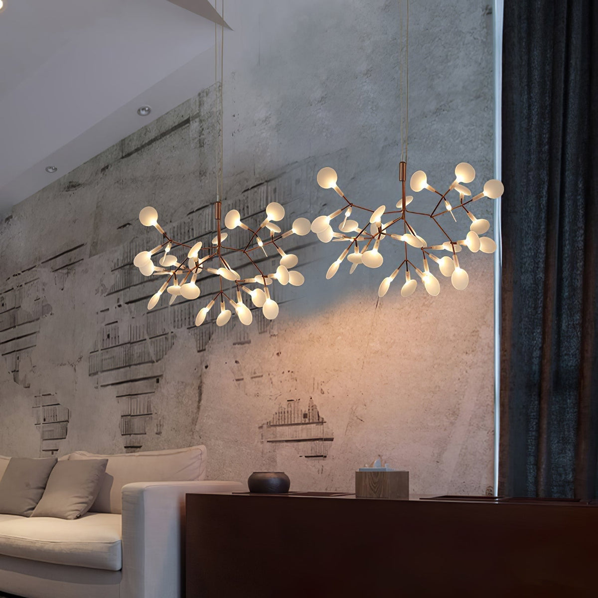 Celaria Lustre Rose Gold Firefly LED Branch