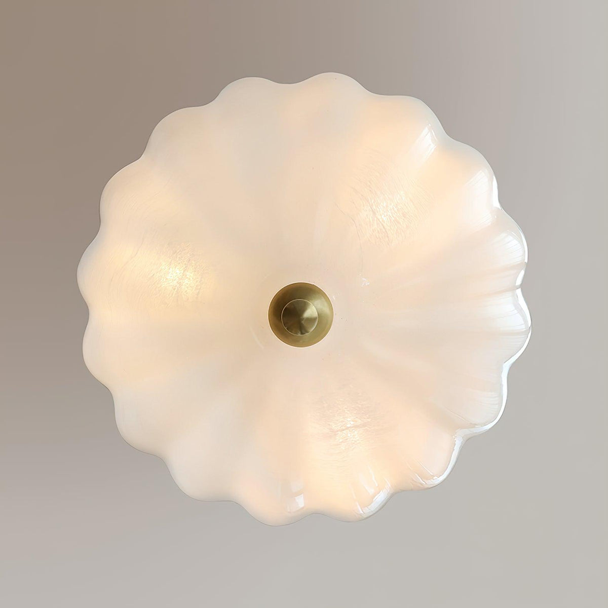 Doveline Lustre Verre Bol Laiton Chaîne