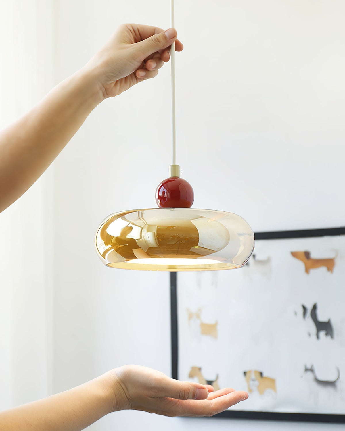 Jojo Pendant Lamp Amber*Red-Neutral Decor
