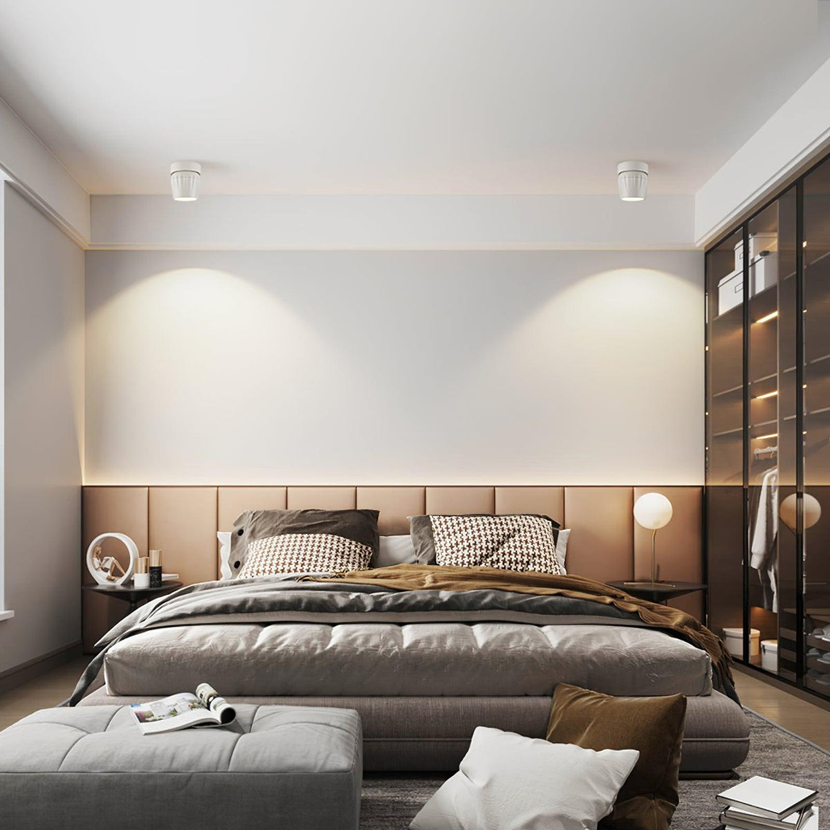 Veyrina Projecteur aluminium nervuré rotatif minimaliste