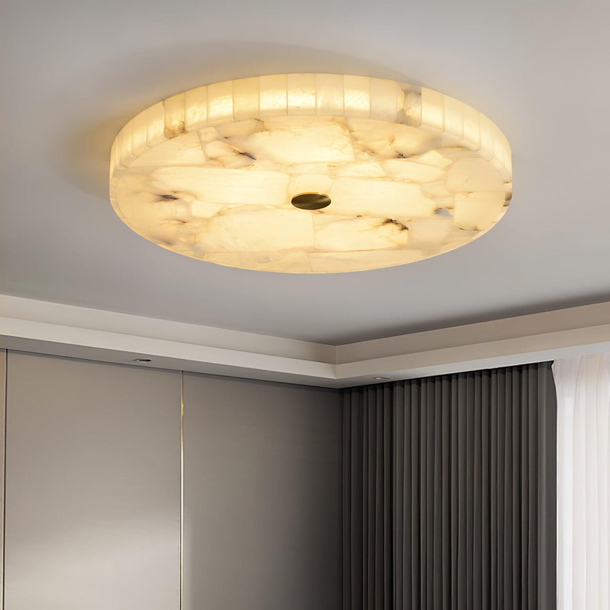 Delya Plafonnier Albâtre LED Rond