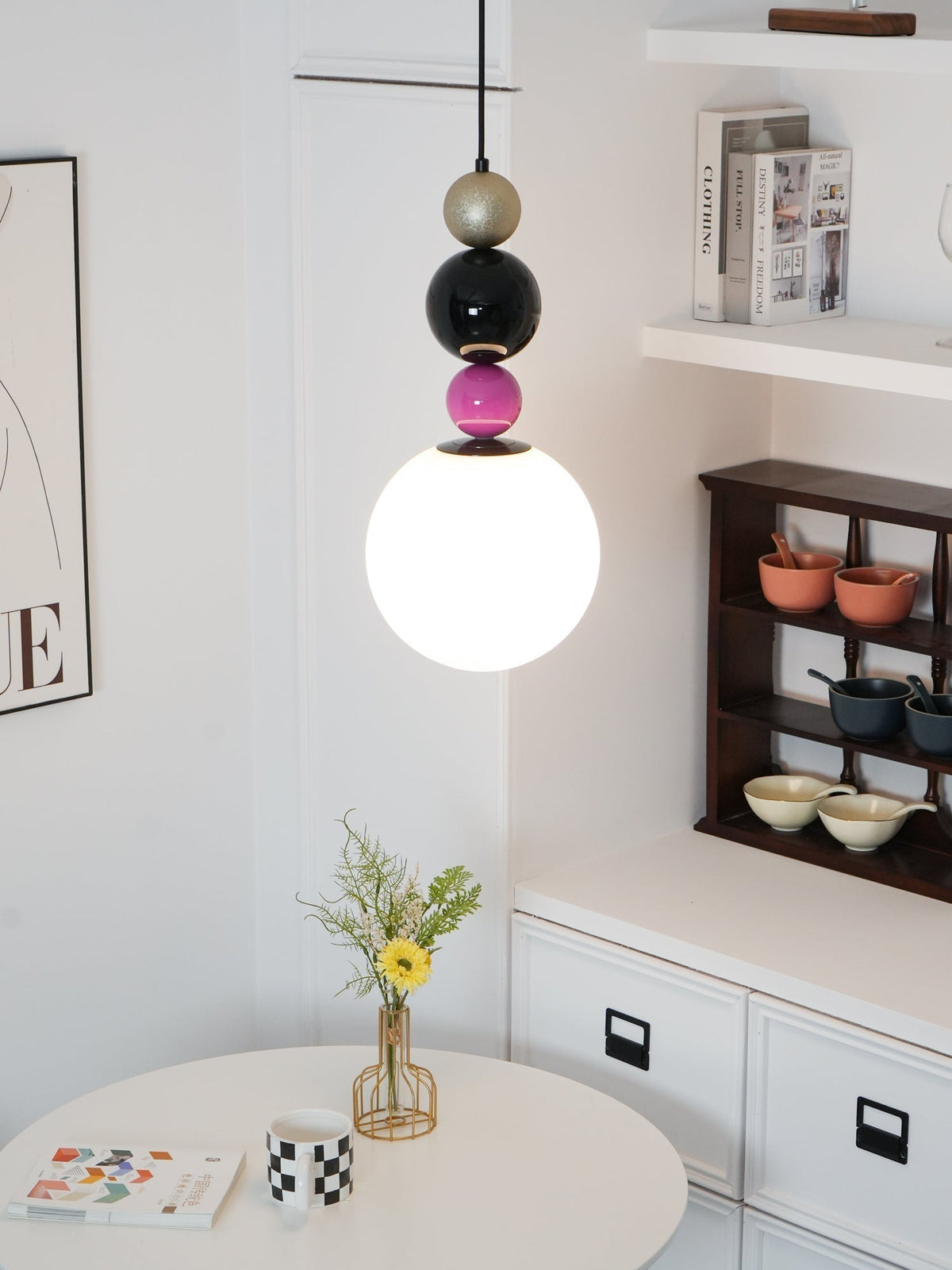 Cyrius Nordic Art Rond Billes Empilage Verre Pendentif Lampe