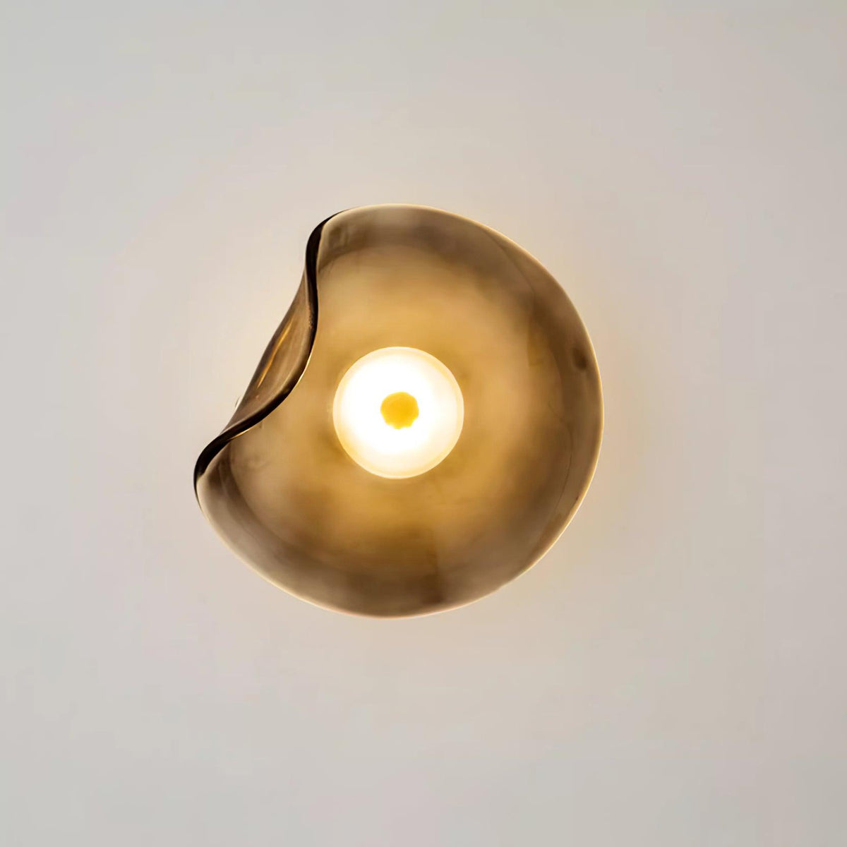 Kira Amber Glass Wall Light-Neutral Decor