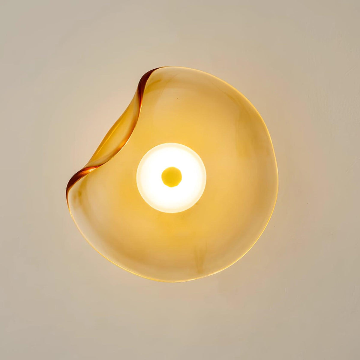 Kira Amber Glass Wall Light-Neutral Decor