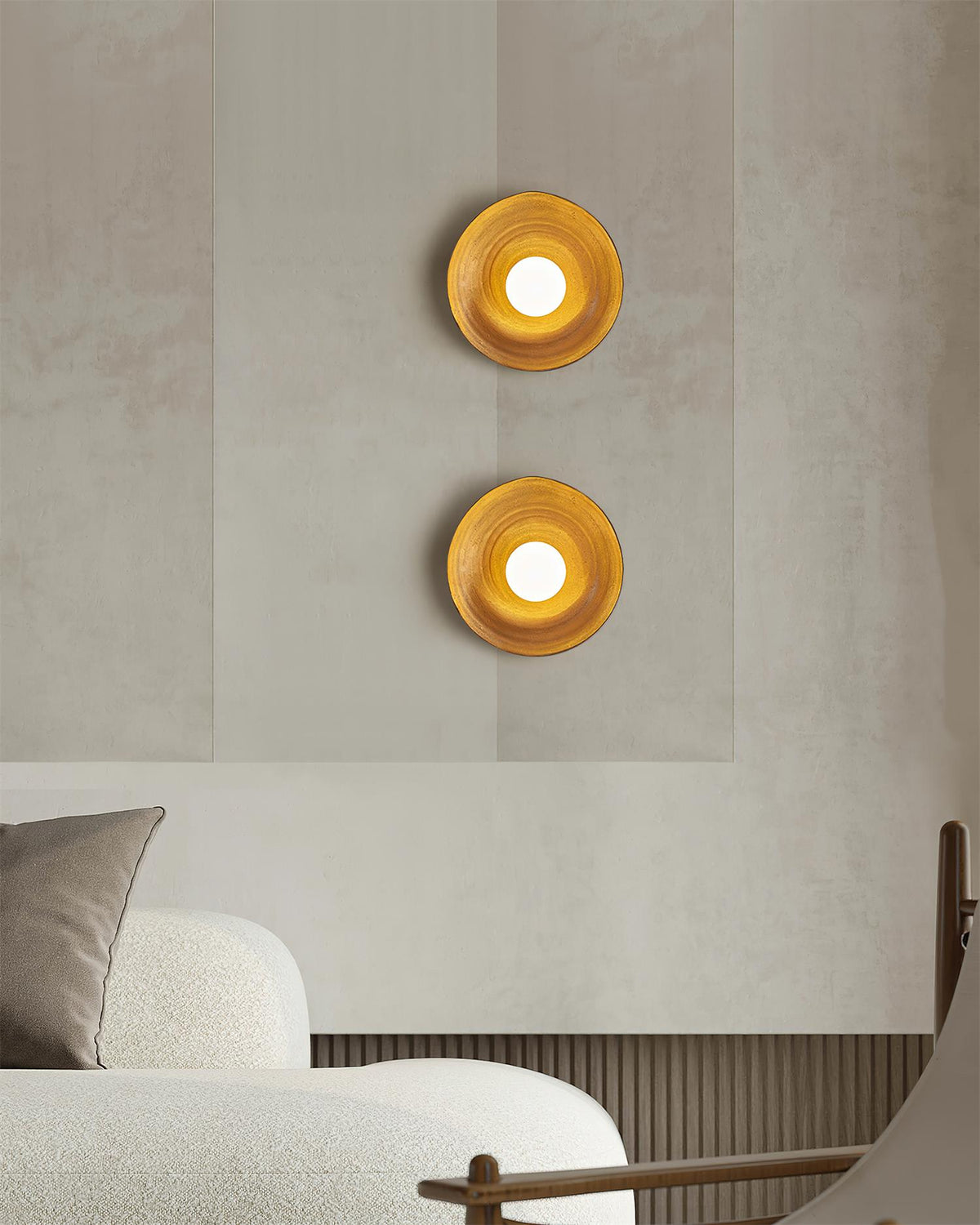 Wall Lamp Fiberglass Globe Nordic-Neutral Decor