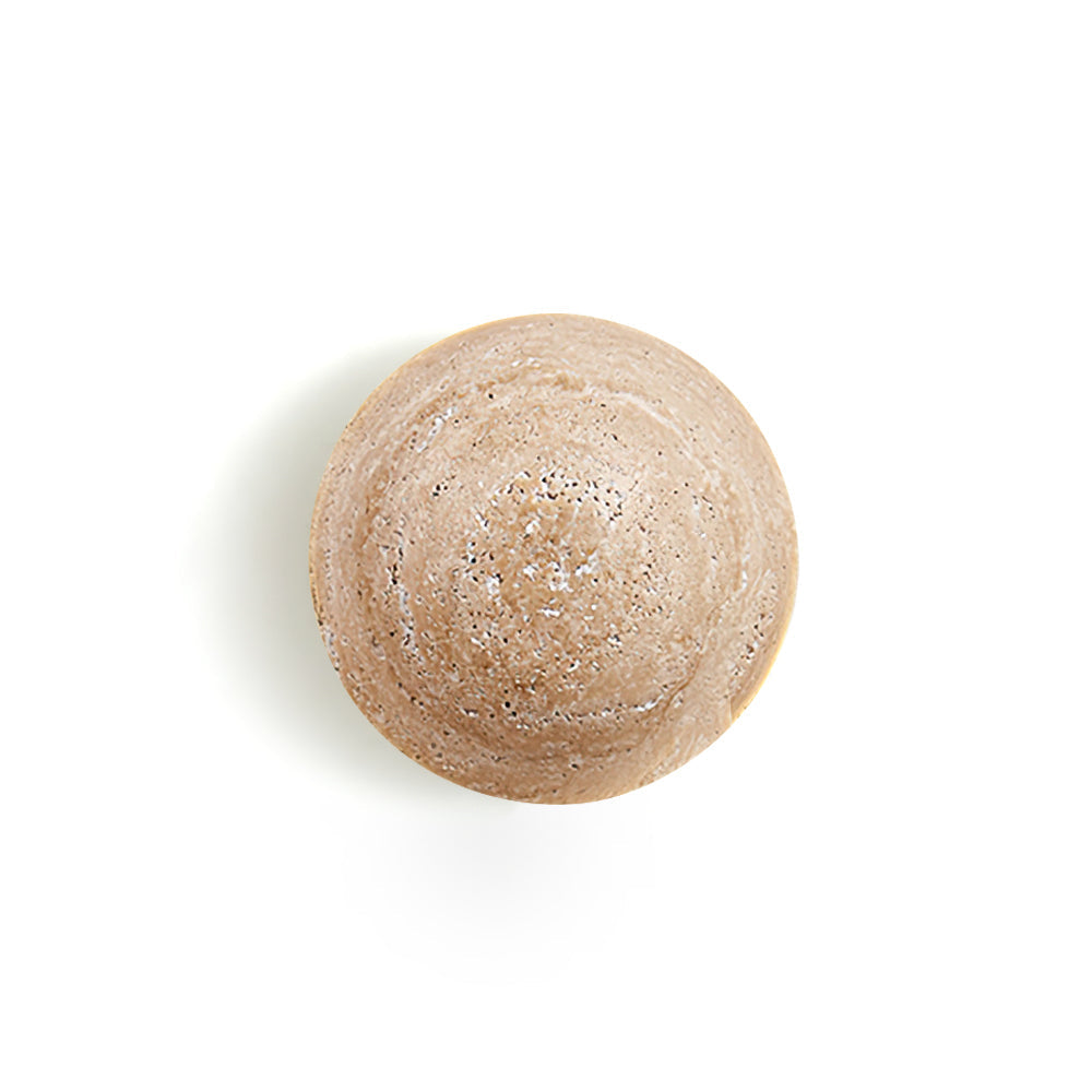 Ritta Round Travertine Wall Lamp-Neutral Decor