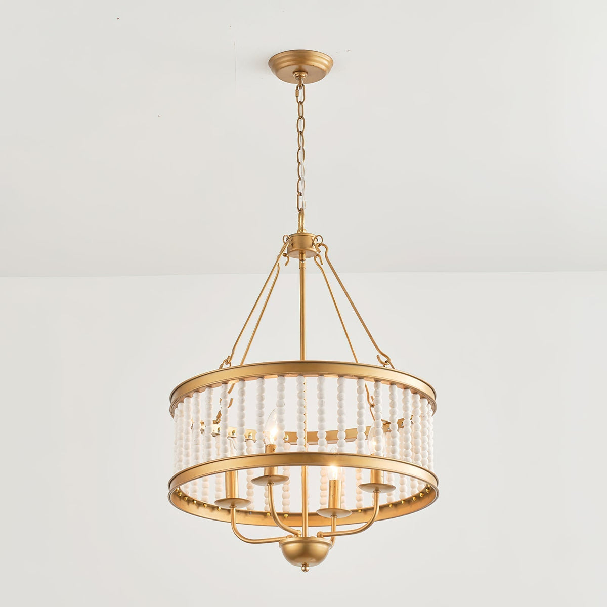 Ivsileth Lustre en Bois et Métal avec Perles Premium
