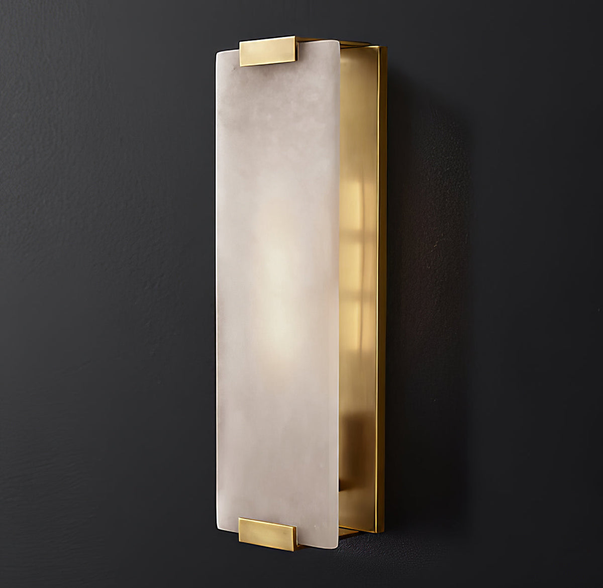 Velen Wall Lamp Alabaster Panel Glow-Neutral Decor