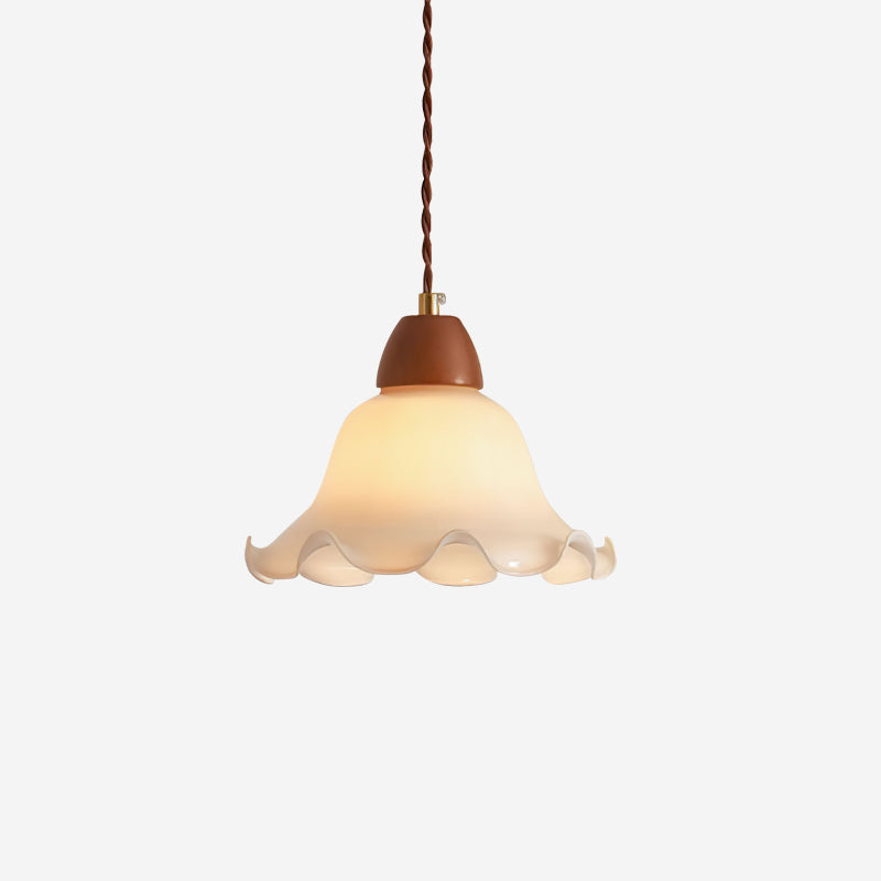 Glyna Wavy Glass Pendant Light-Neutral Decor