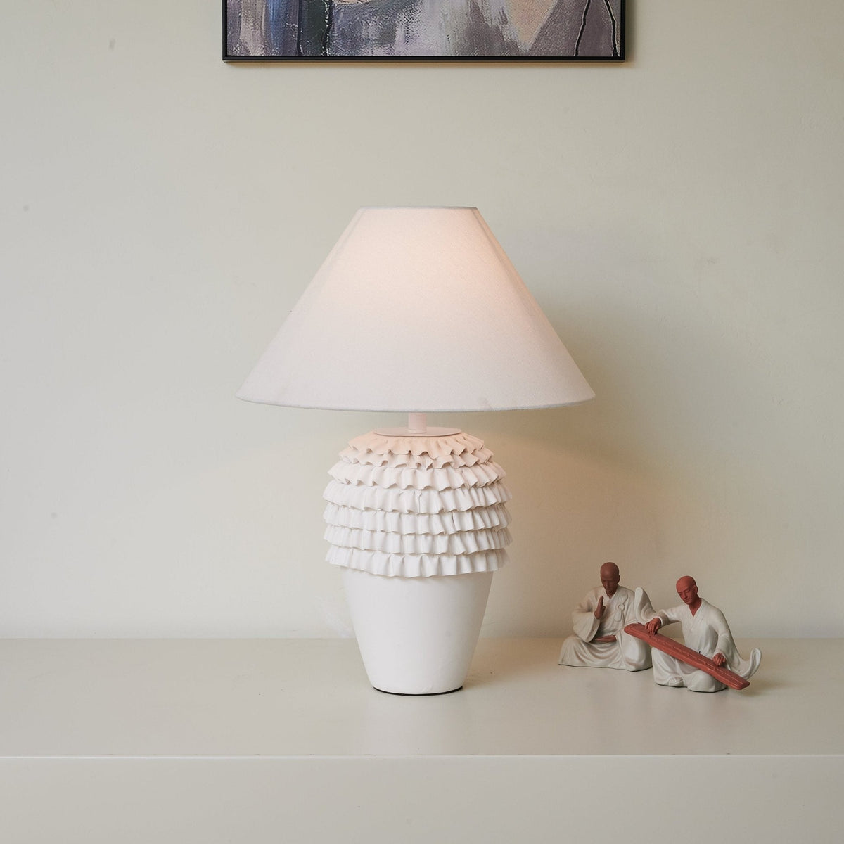 Jonathan Lampe de Table en Céramique Moderne