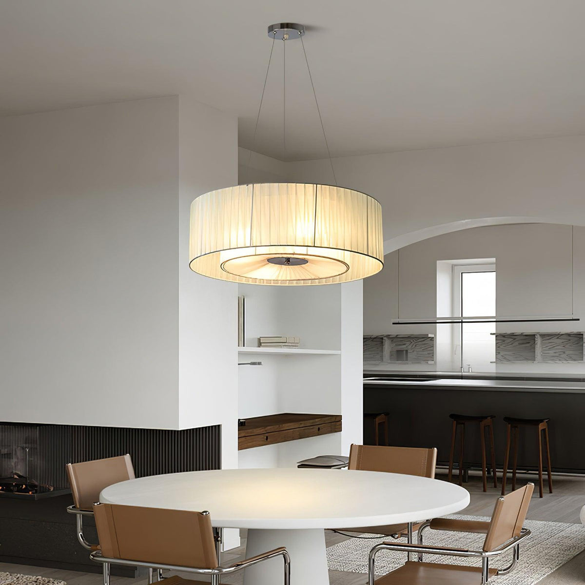Seruna Suspension Moderne en Tissu