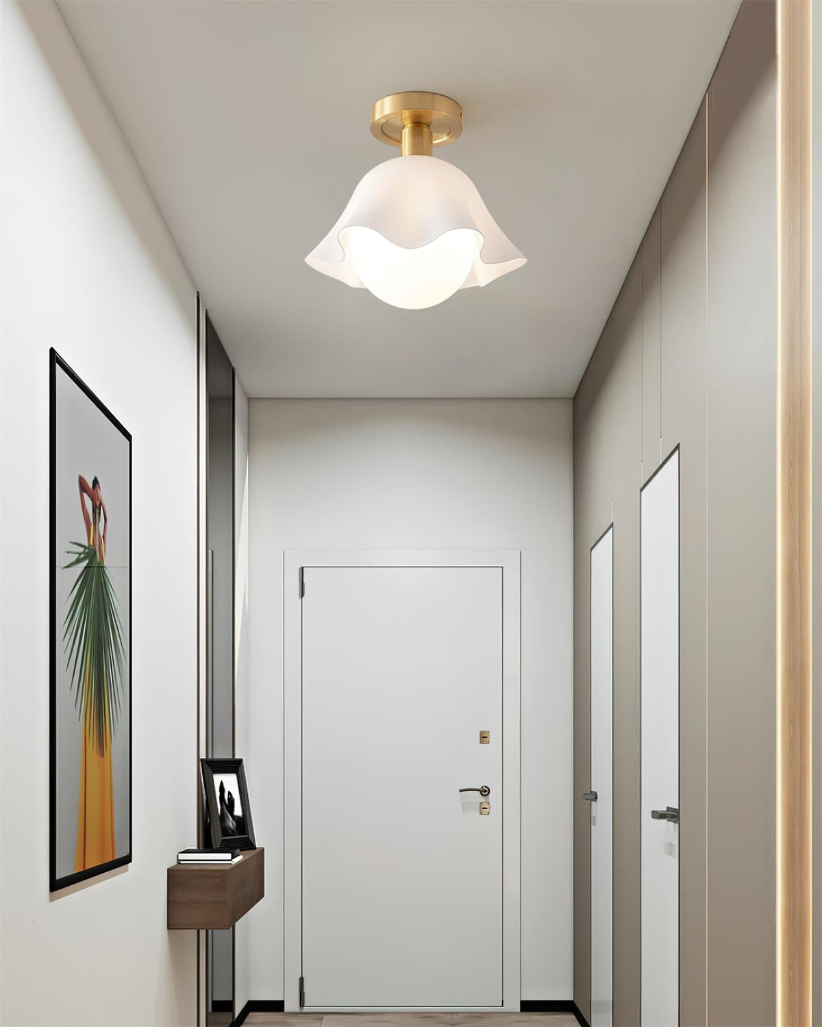 Petalia Semi-Flush Mount Ceiling Light-Neutral Decor