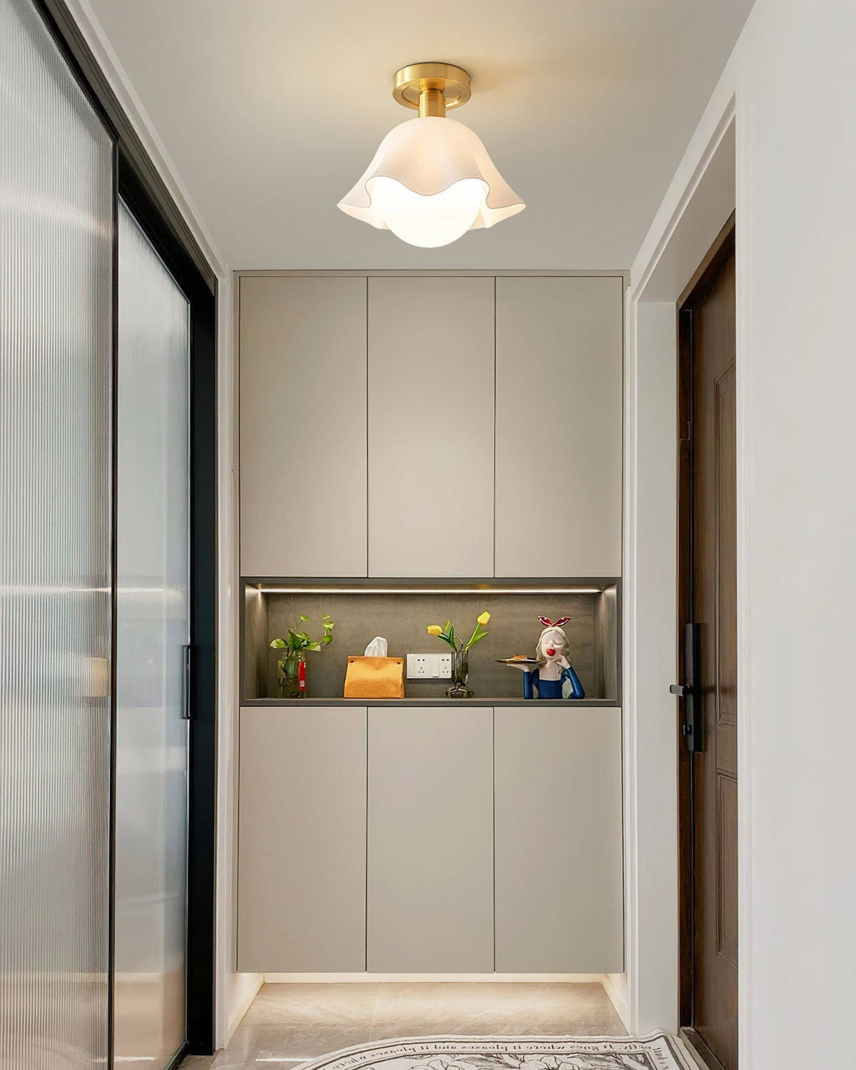 Petalia Semi-Flush Mount Ceiling Light-Neutral Decor