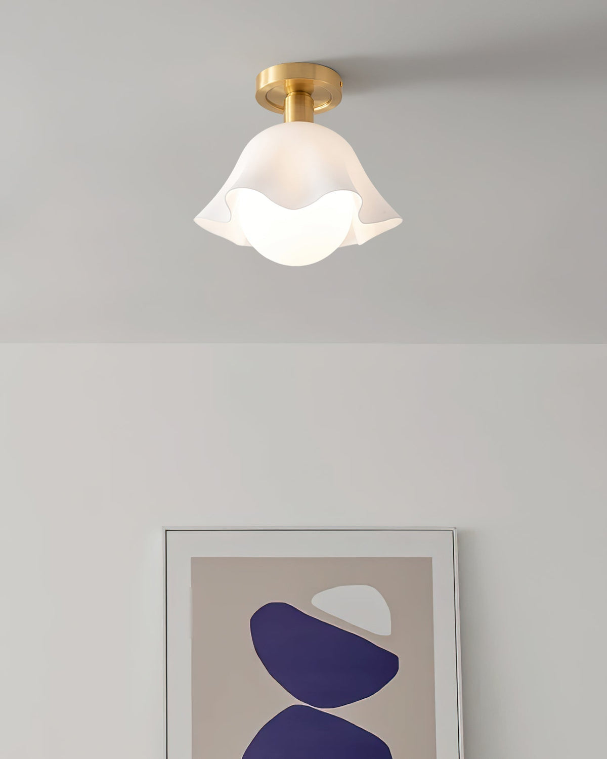 Petalia Semi-Flush Mount Ceiling Light-Neutral Decor