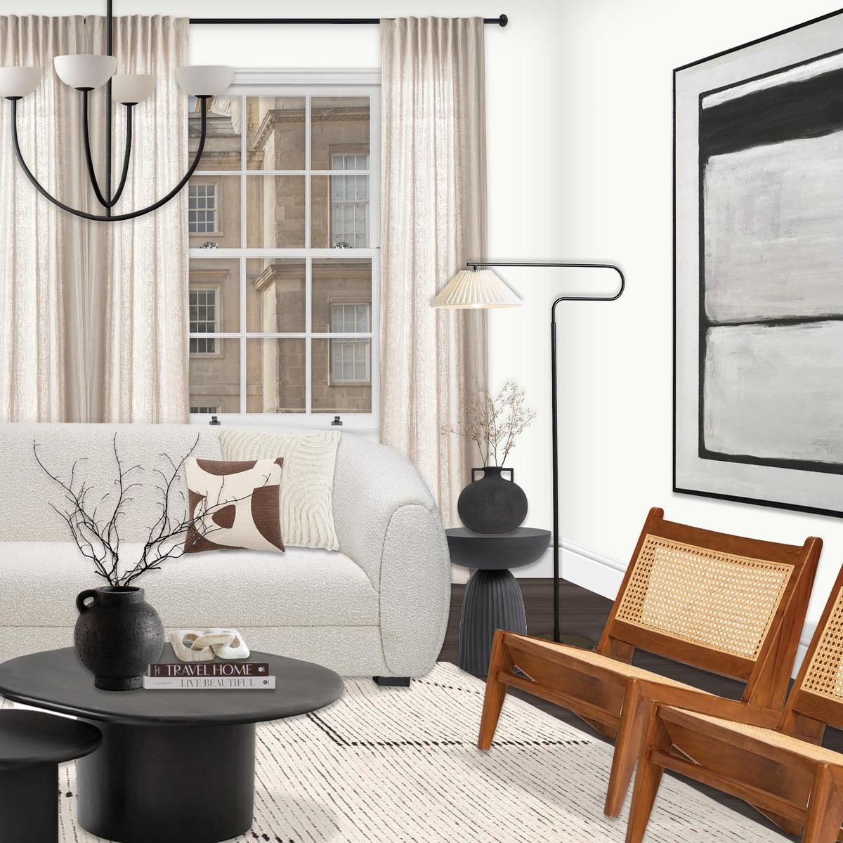 Sytala Lustre en Métal et Céramique Moderne Minimaliste