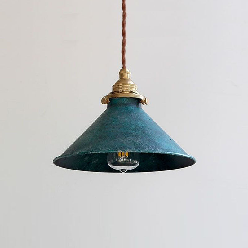 Silva Vintage Rustique LED Suspension Métal Bleu Cuisine Balcon