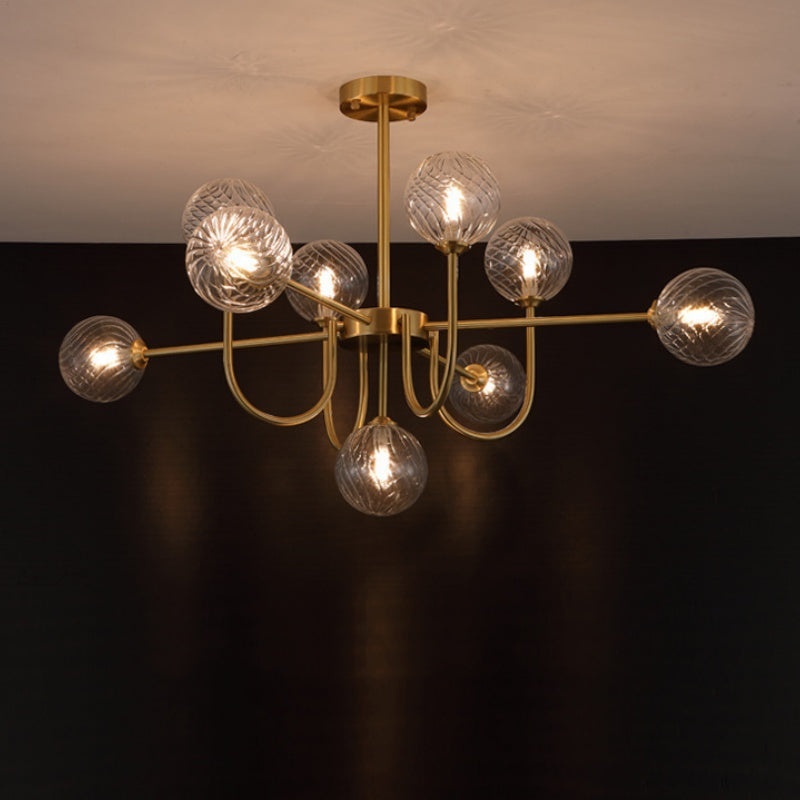 Valentina Moderne LED Lustre Or Verre Salle À Manger/Salon/Chambre À Coucher
