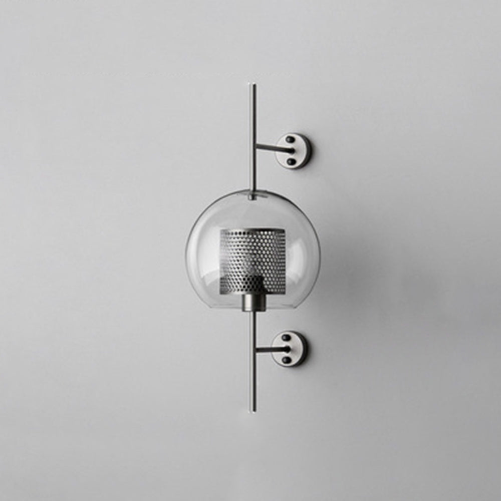 Borin Applique Murale Globe Vintage Cuivre/Argent. Salle de Bain-Cielum