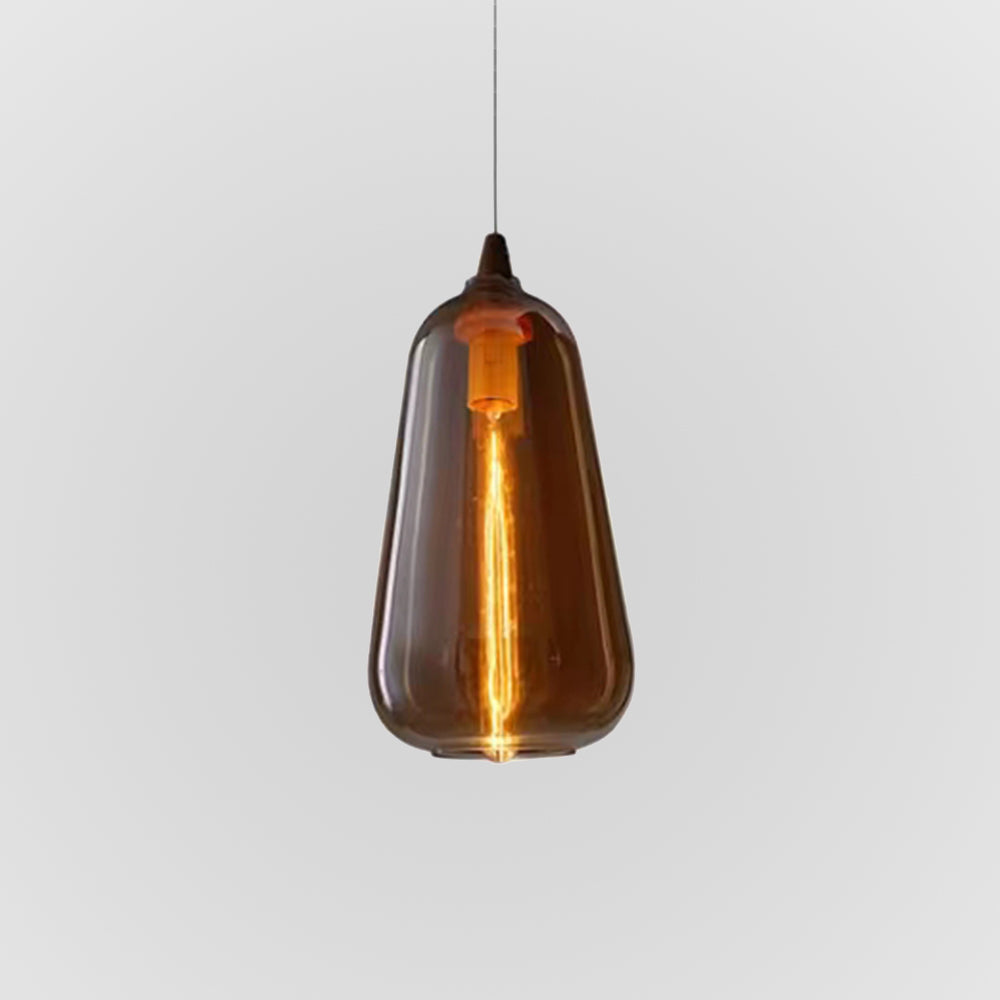 Valentina Luminaires Suspensions Dôme Moderne Métal/Verre Ambre Salon/Chambre à Coucher