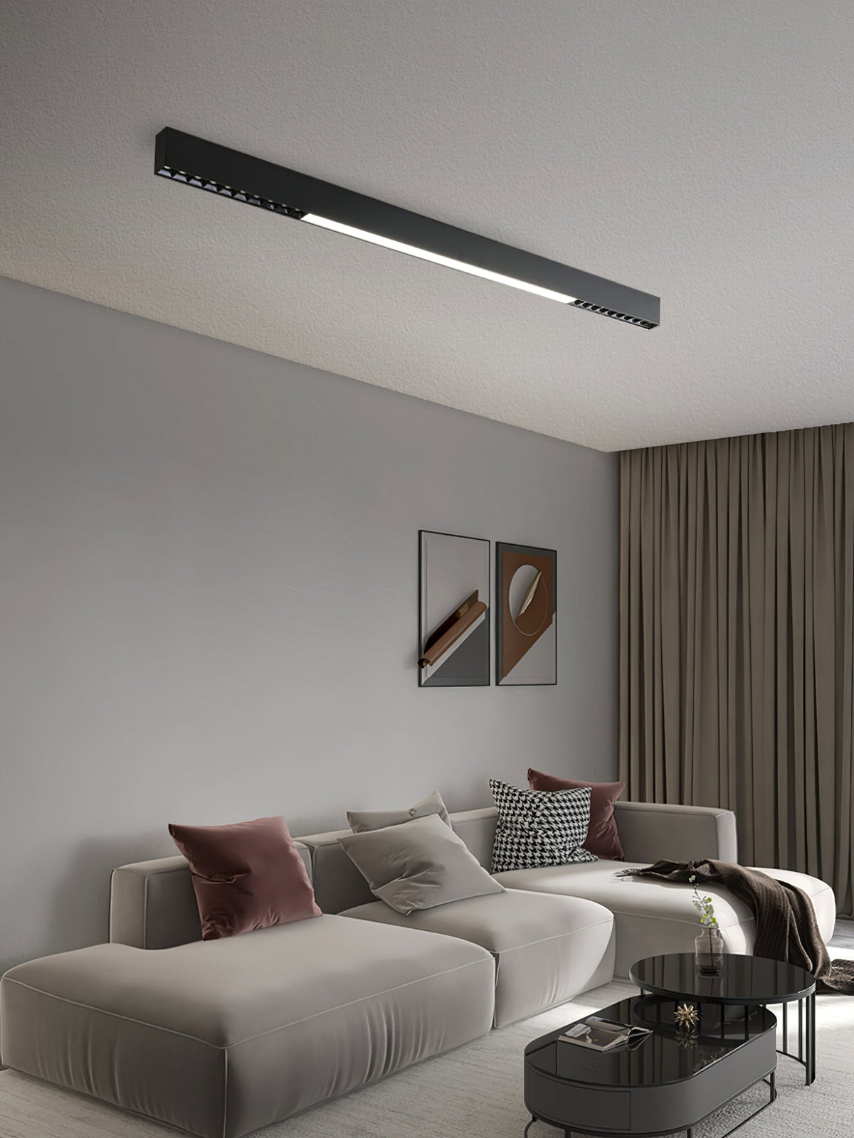 Line Suspension Flottante Moderne en Aluminium
