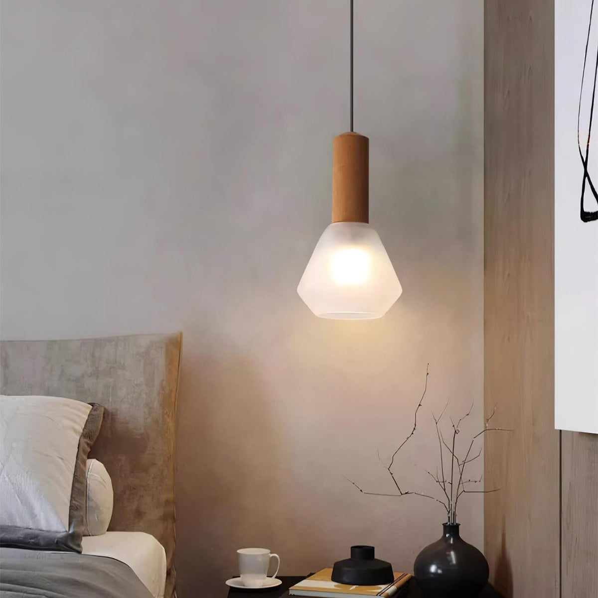 Givor Frosted Glass Pendant Light-Neutral Decor
