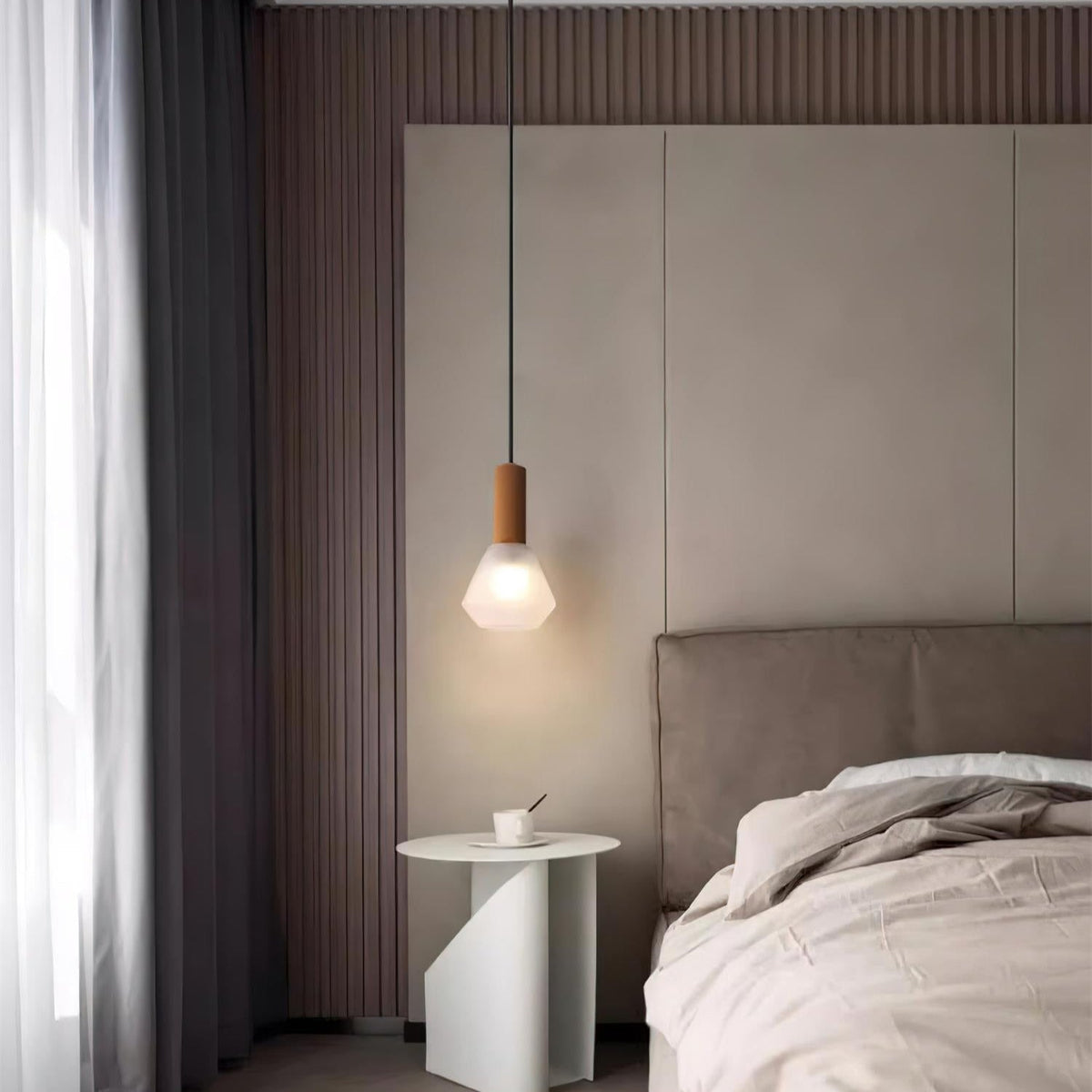 Givor Frosted Glass Pendant Light-Neutral Decor
