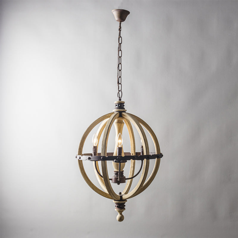 Ozorel Suspension Métallique et Bois Style Industriel Vintage