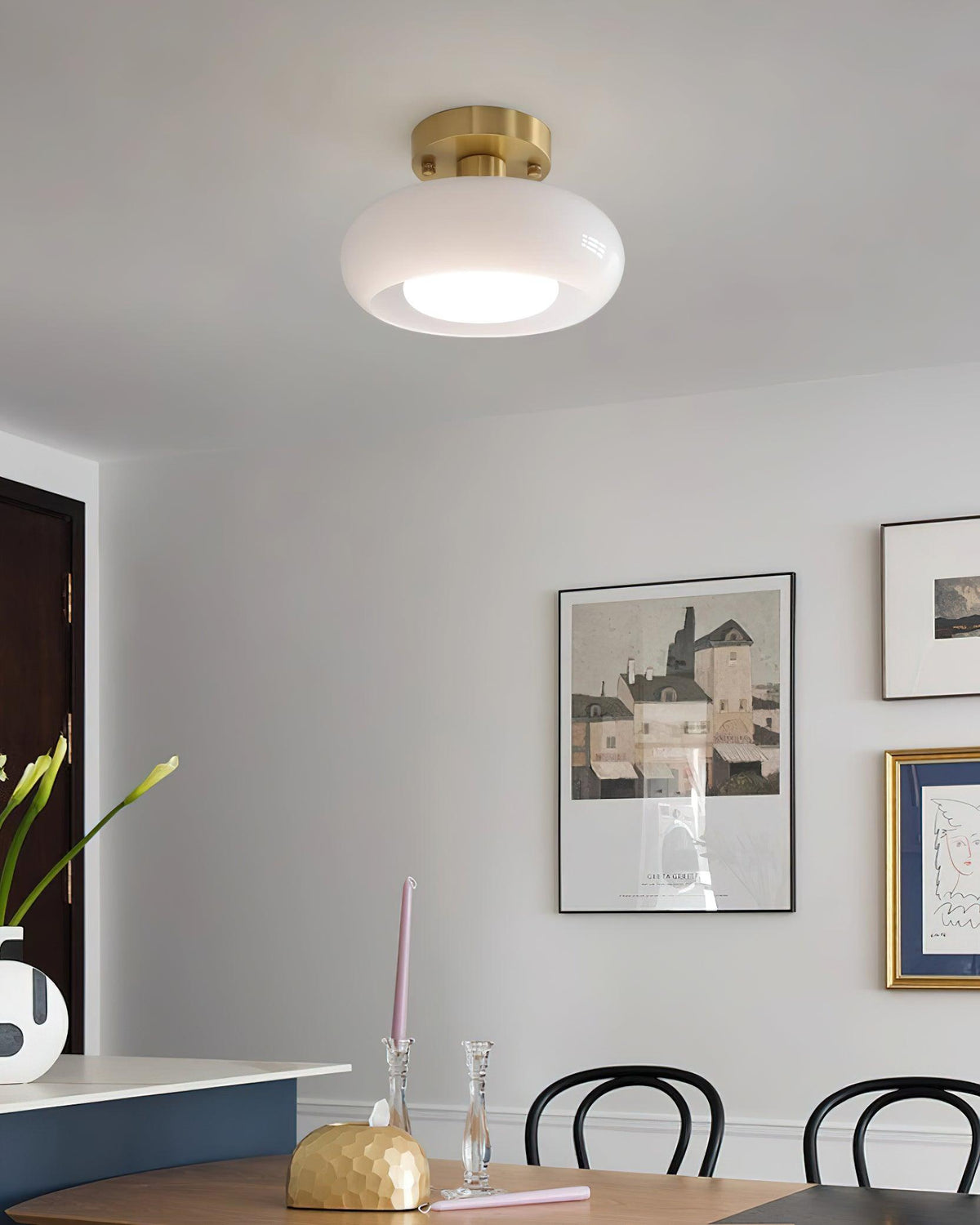 Aveline Glass Ceiling Light-Neutral Decor