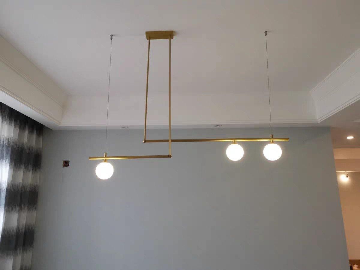 Ardise Suspension en laiton linéaire satellite minimaliste