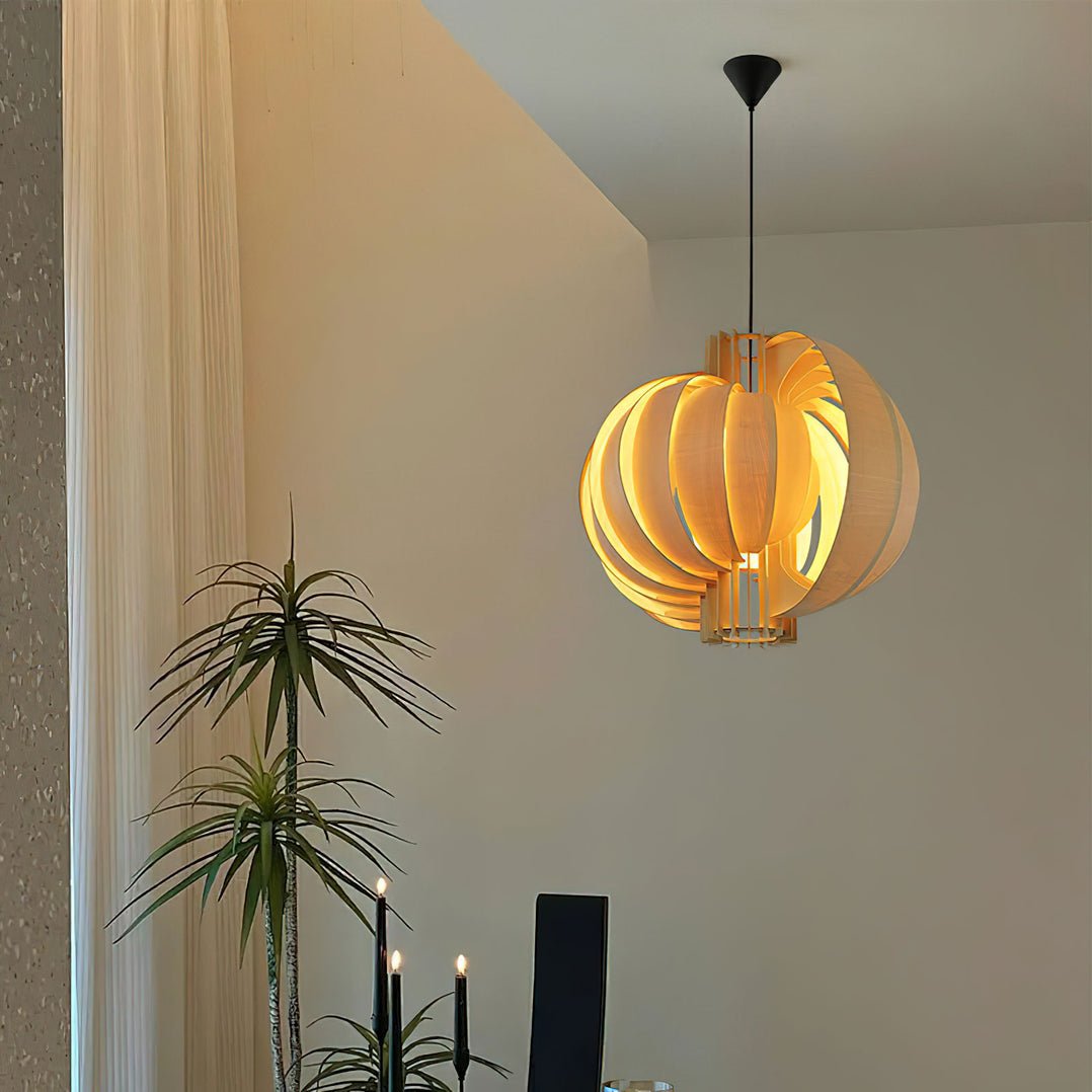 Velaria Suspension en Bois Anneau Élégance Premium