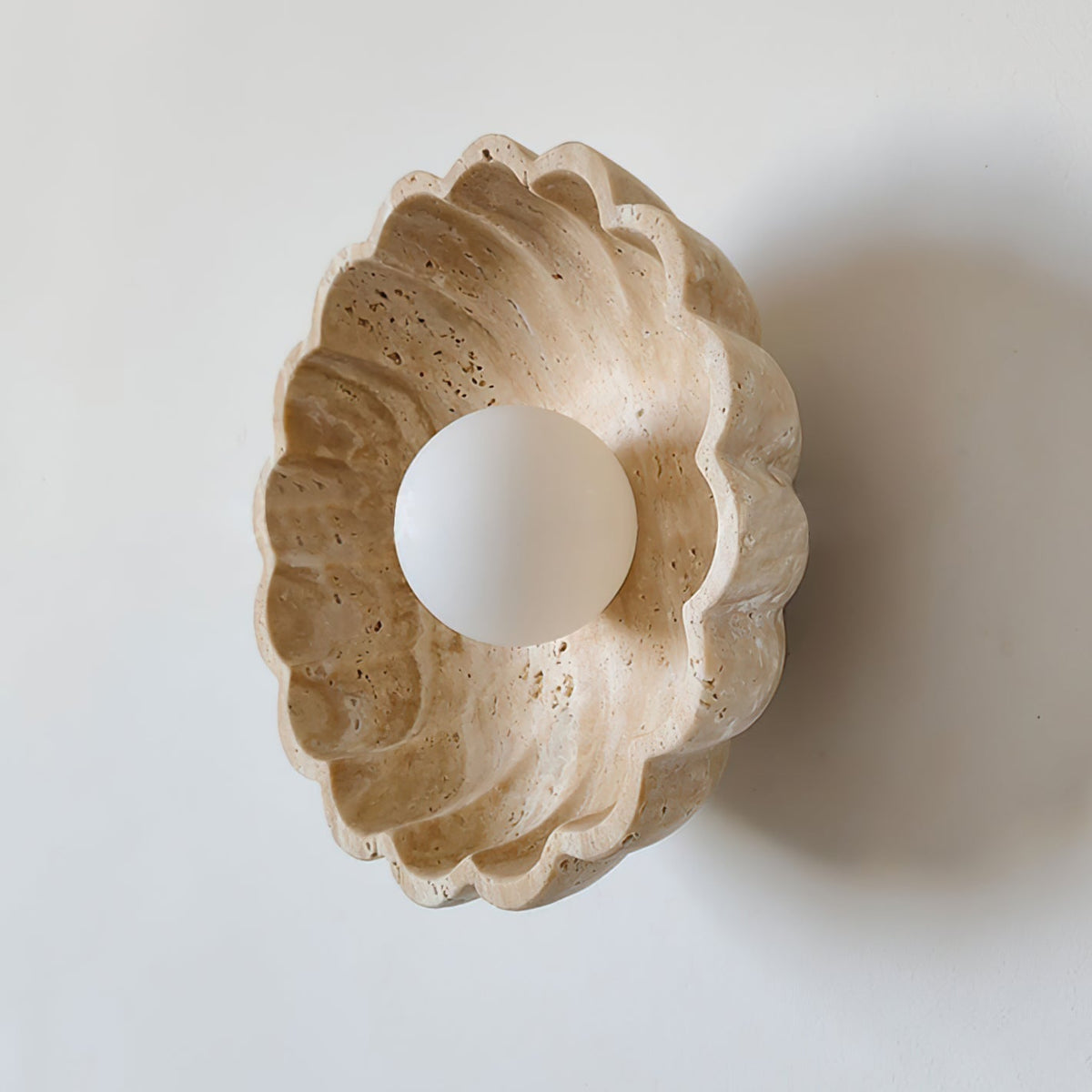 Ritta Flower Wall Lamp Yellow Travertine-Neutral Decor