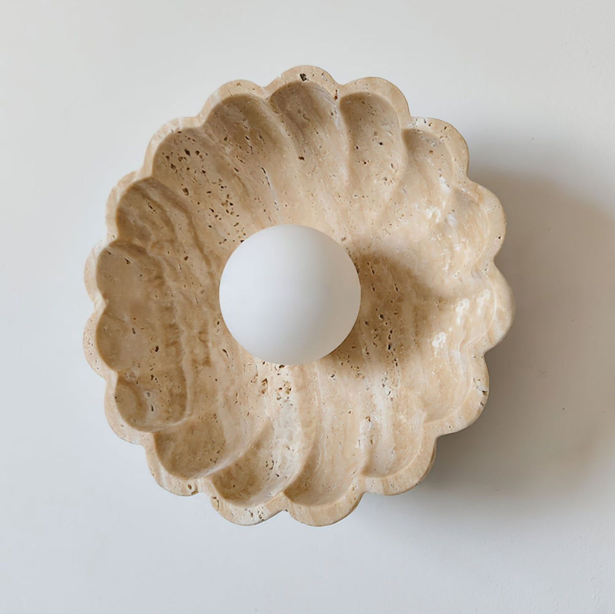 Ritta Flower Wall Lamp Yellow Travertine-Neutral Decor