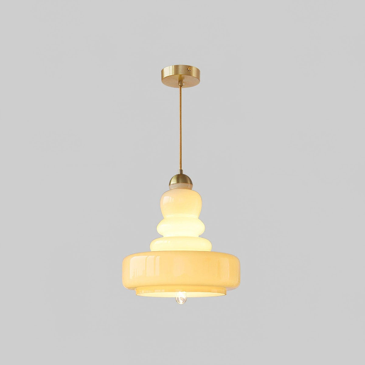 Torenna Suspension en Verre à Couches Style École pour Salon