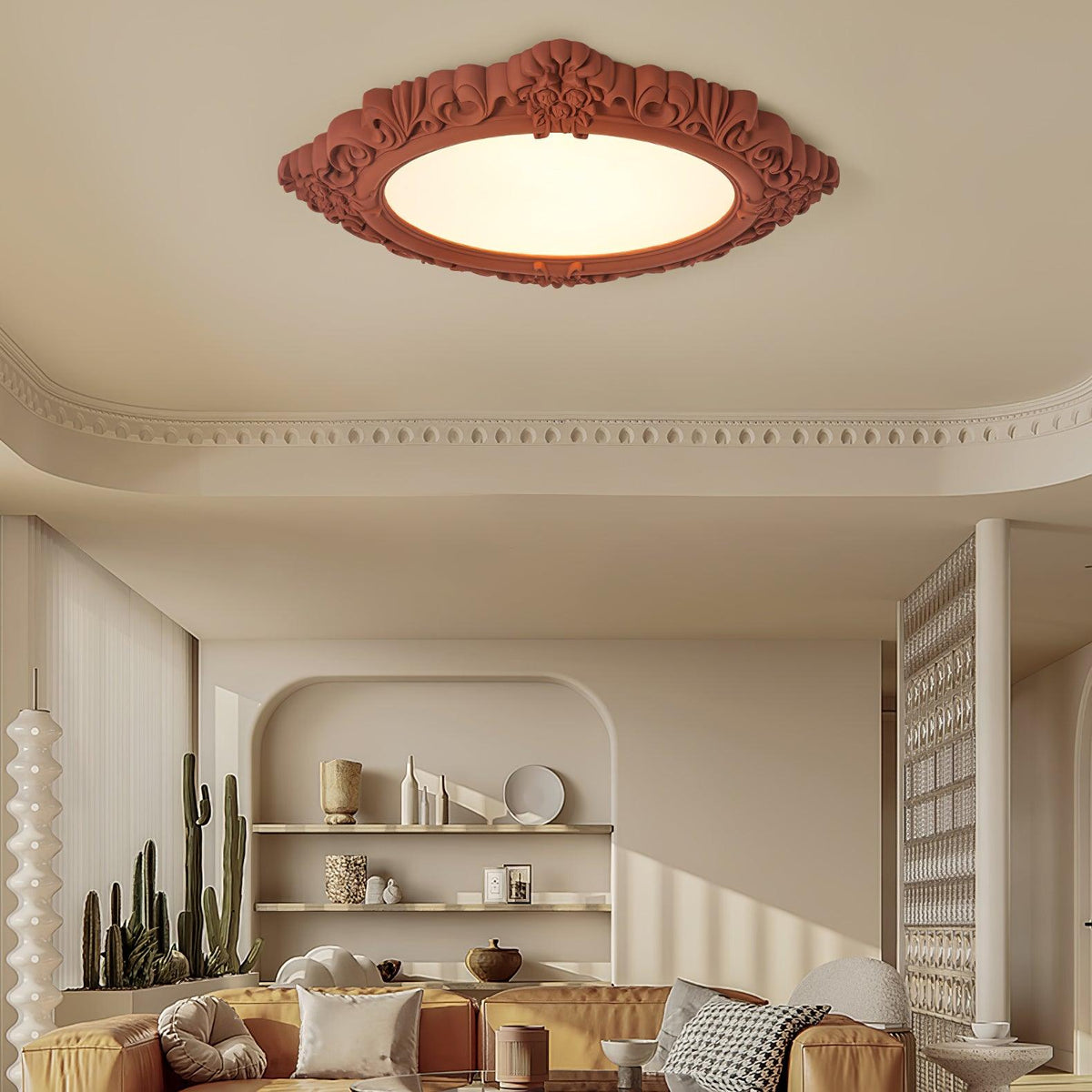 Orlena Lampe Plafonnier en Résine Sculptée