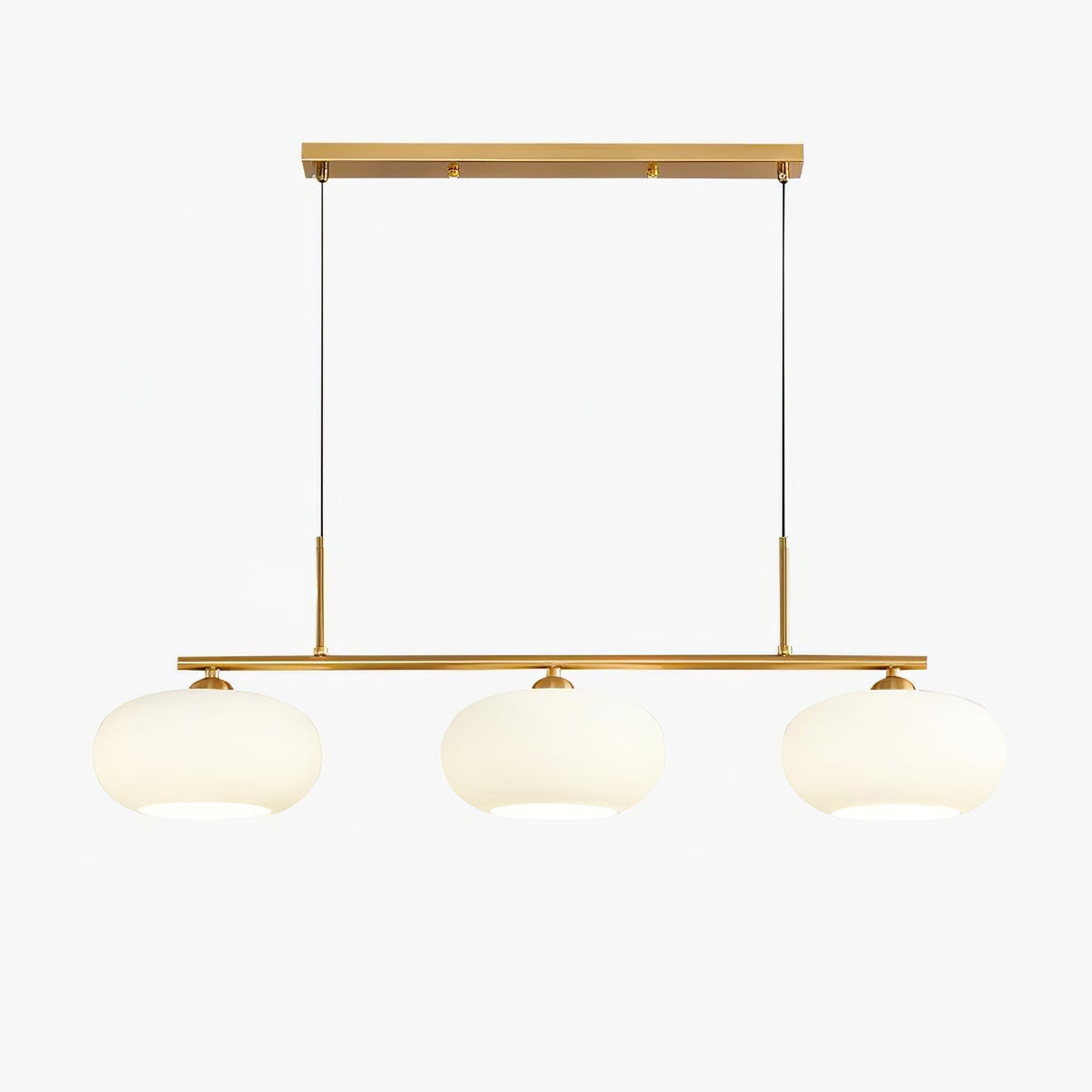 Sylvelise Suspension Lampe Linéaire à 3 Lumières en Forme de Globe