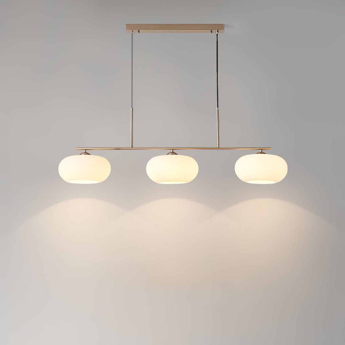 Sylvelise Suspension Lampe Linéaire à 3 Lumières en Forme de Globe