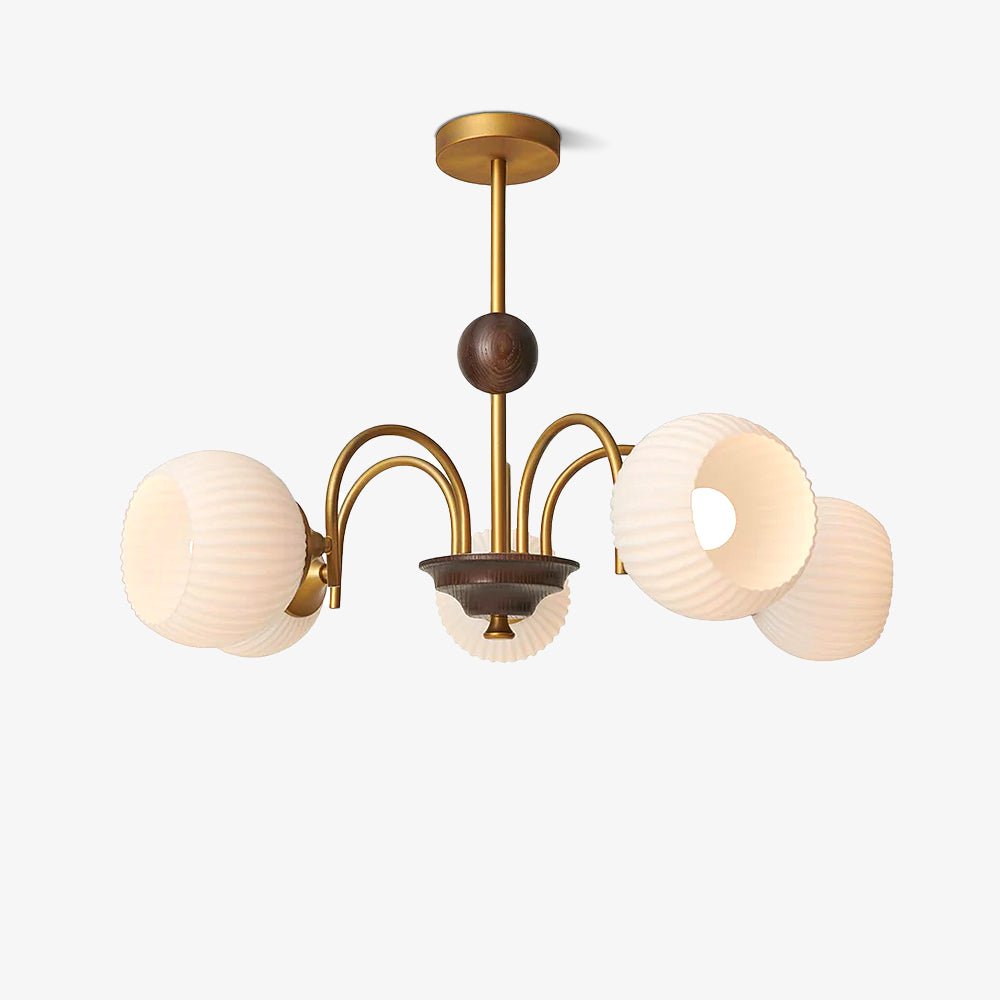 Fioreline Lustre Sculptural en Verre Canalisé
