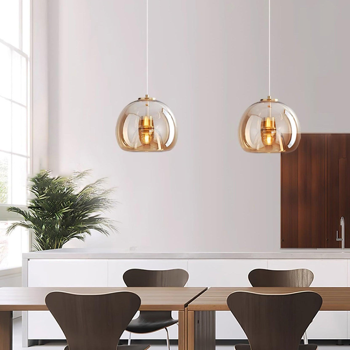 Avola Glass Pendant Light-Neutral Decor