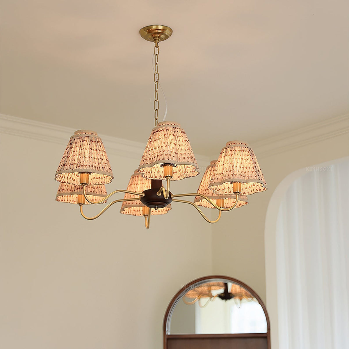 Selva Chandelier in Gold finish.