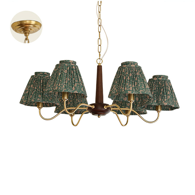 Selva Chandelier in Green finish.
