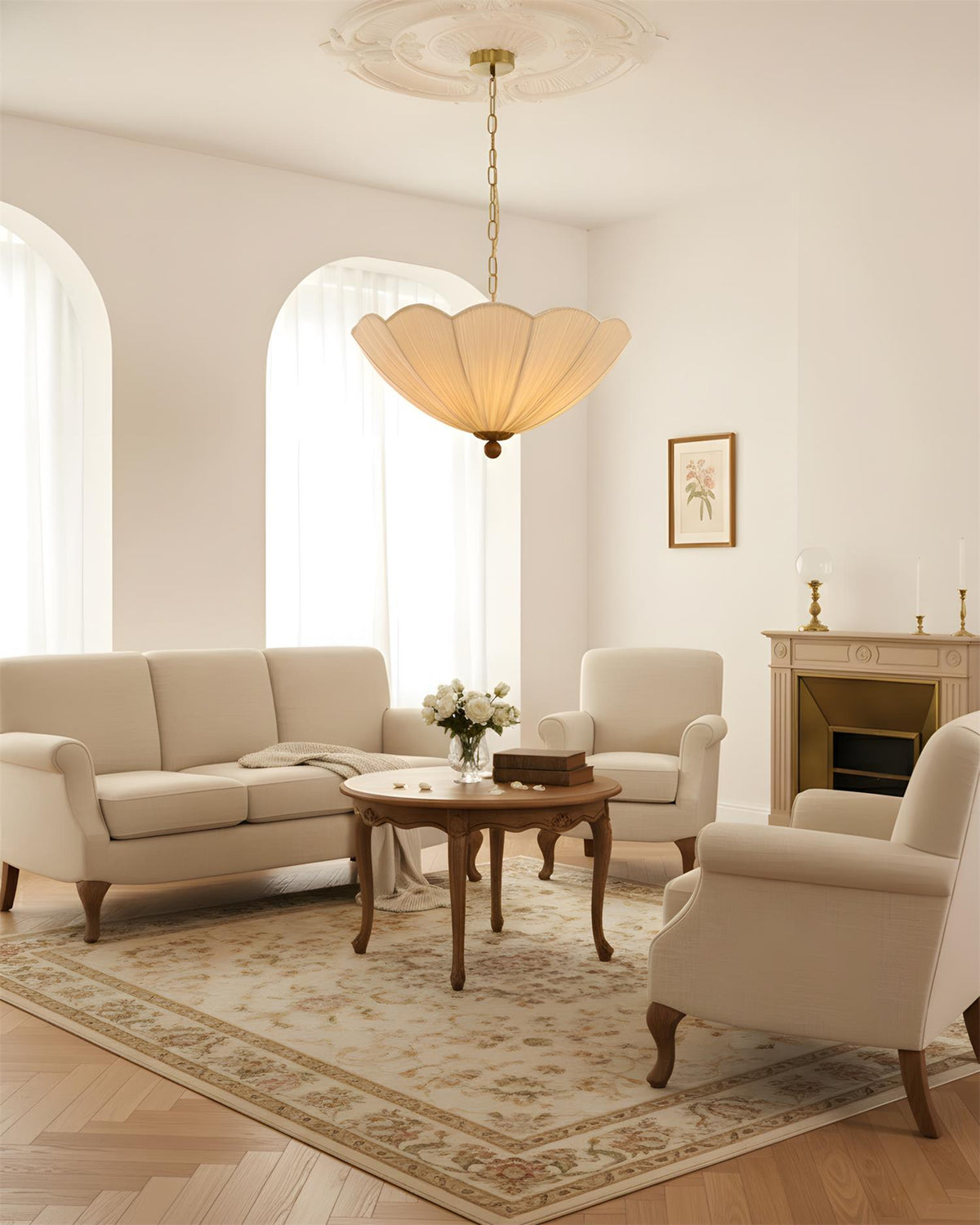Suspension en Travertin