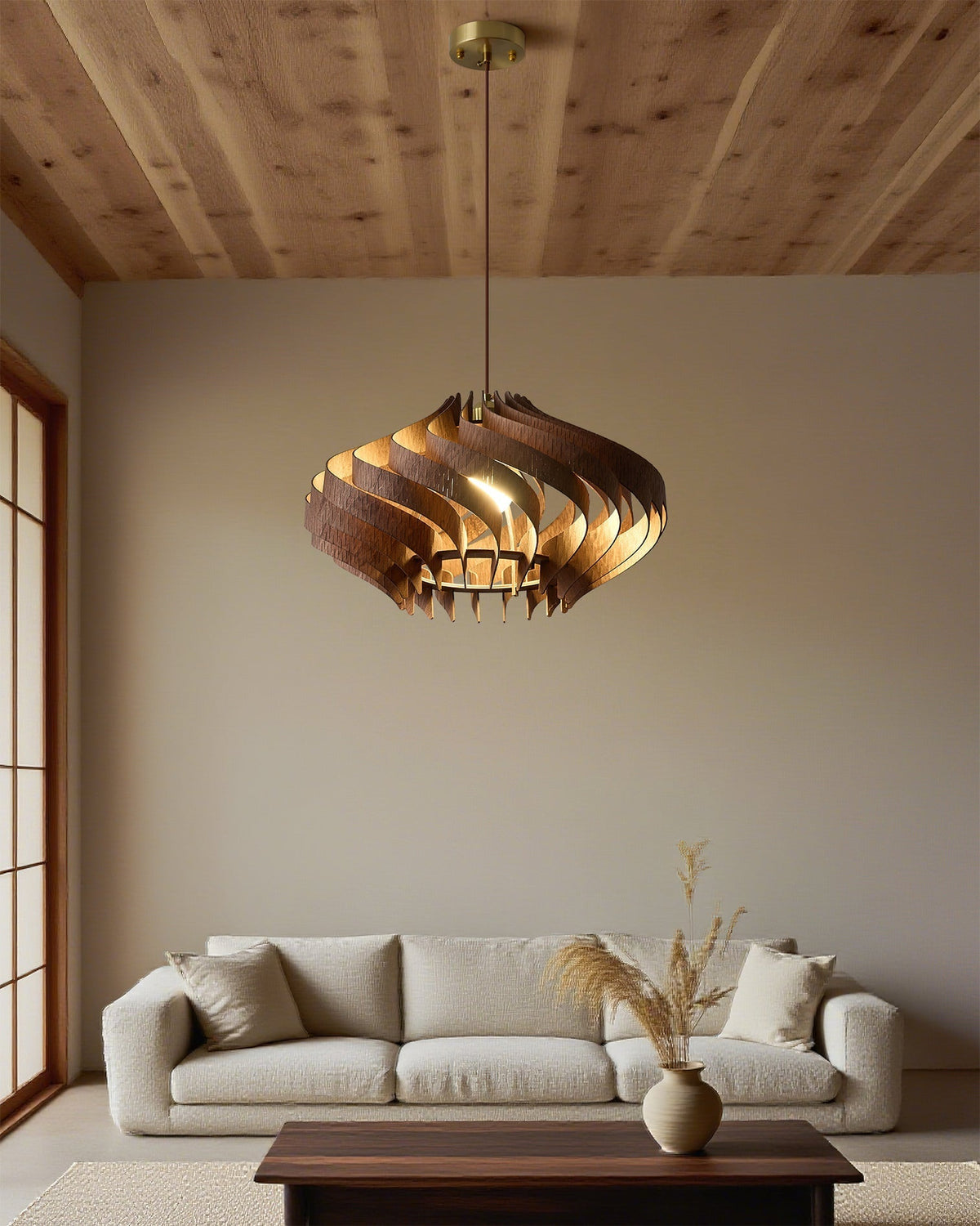 Product dimensions diagram for the Serentia Pendant Light.