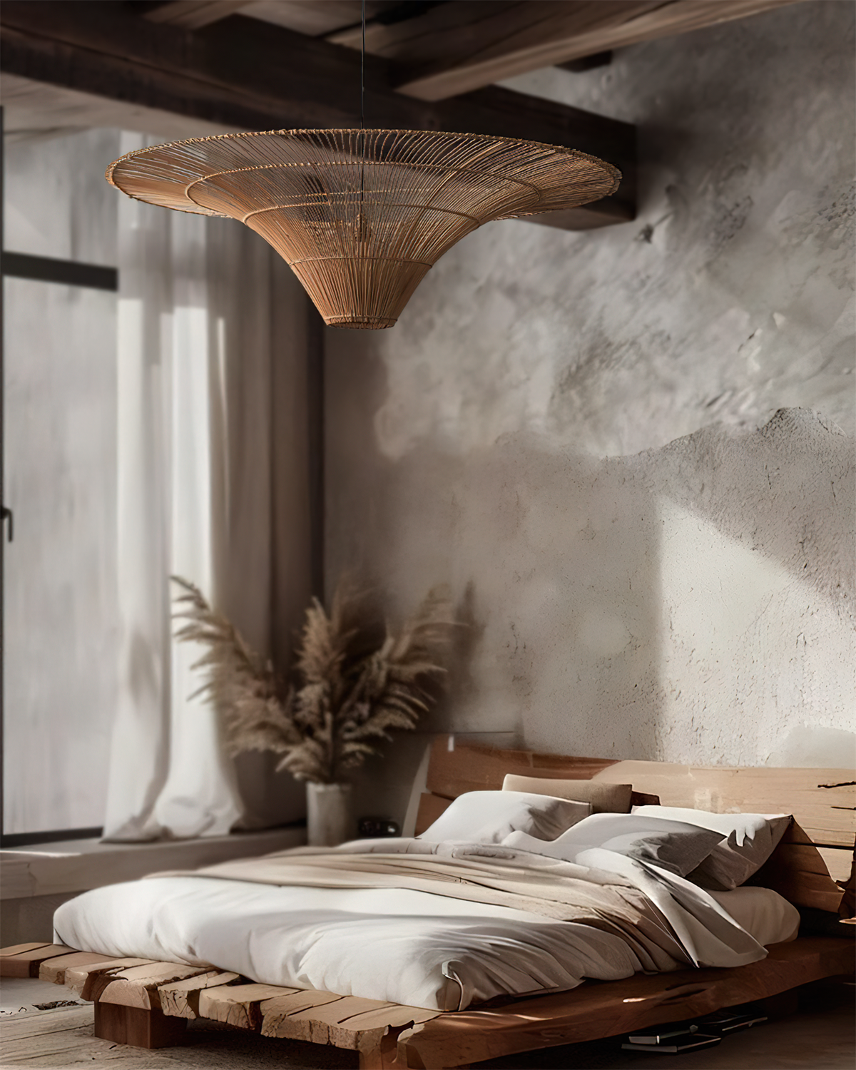 Juvia Handwoven Rattan Pendant Light-Neutral Decor