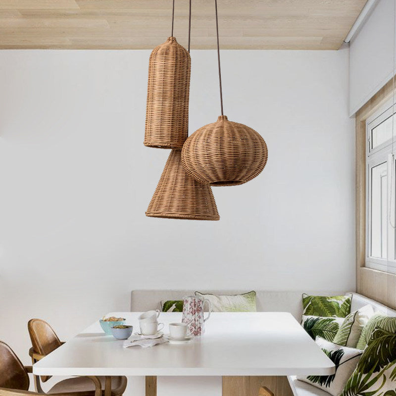 Marleigh Suspension En Rotin Tressé
