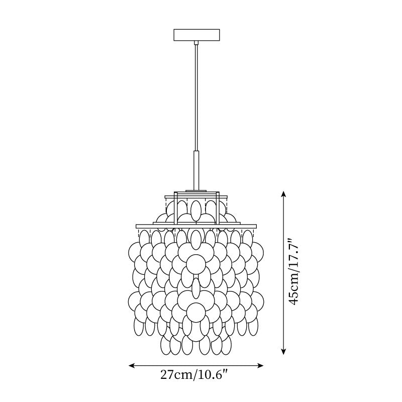 Elios Elegant Capiz Shell Chandelier-Neutral Decor