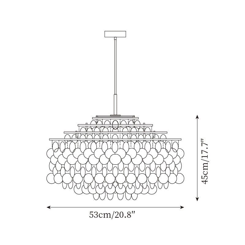 Elios Elegant Capiz Shell Chandelier-Neutral Decor