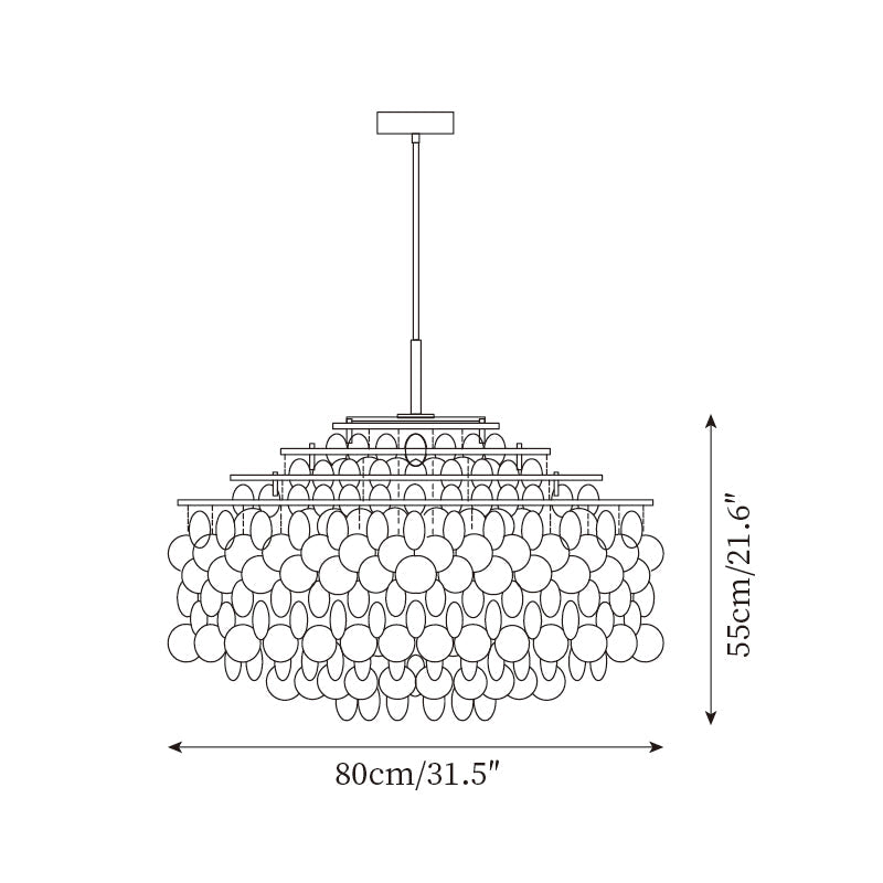 Elios Elegant Capiz Shell Chandelier-Neutral Decor
