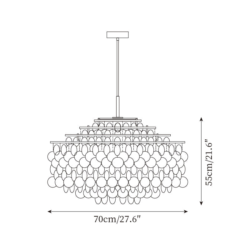 Elios Elegant Capiz Shell Chandelier-Neutral Decor