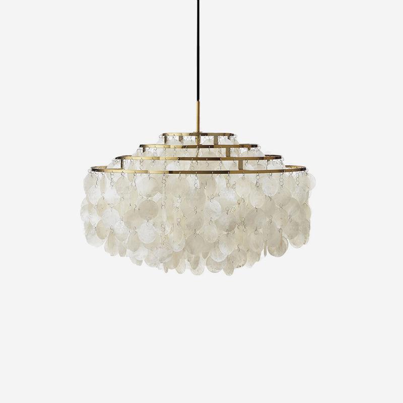 Elios Elegant Capiz Shell Chandelier-Neutral Decor
