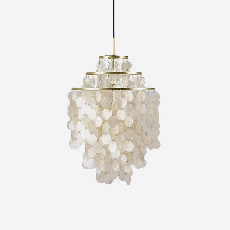 Elios Elegant Capiz Shell Chandelier-Neutral Decor